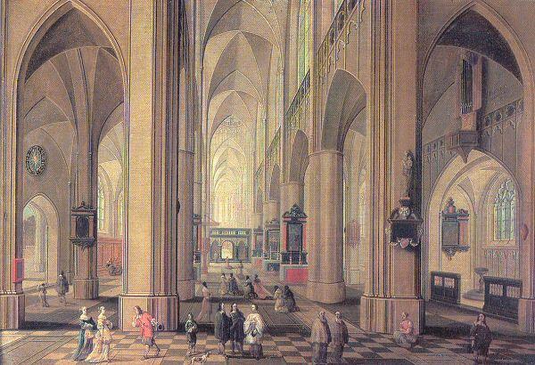 Neeffs, Peter the Elder Interior of the Cathedral at Antwerp Germany oil painting art